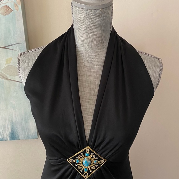 VINTAGE 🖤BLACK🖤 FORMAL DRESS SIZE SMALL 🌟EUC🌟 - Picture 8 of 12